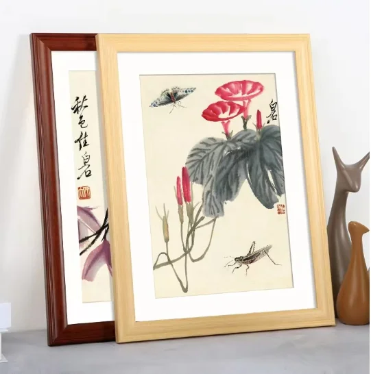 Frames Photo Albums Accessories Self Adhesive Picture Display Wood Picture Frame Removable Photo Block Wood Frames For Pictures