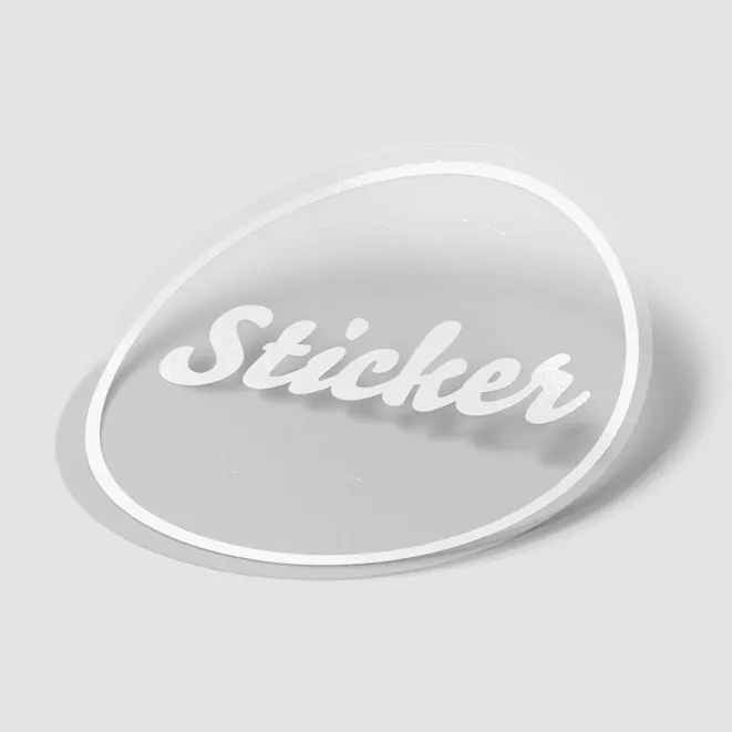 Free Design Custom Transparent Matte PVC Sticker Label Die Cut