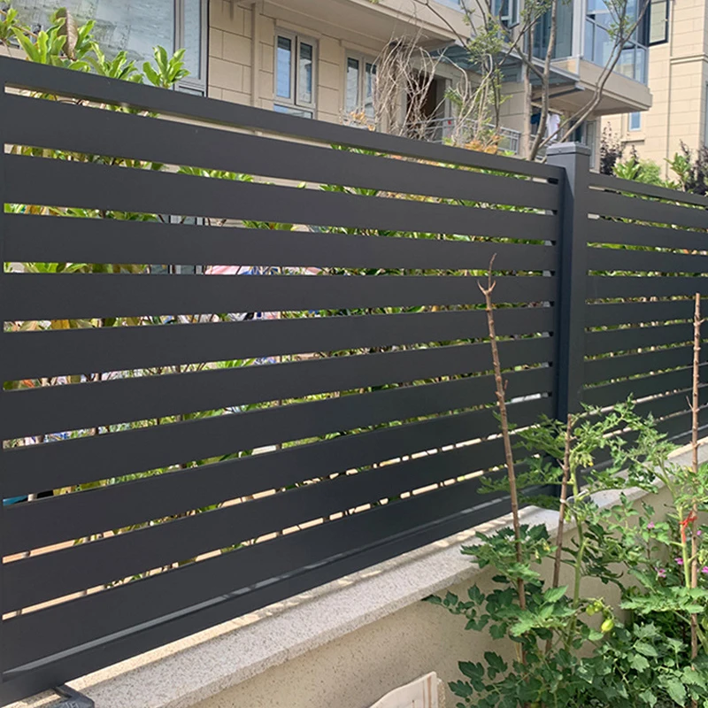 factory price high quality ornamental powder coated black welded garden aluminum fence