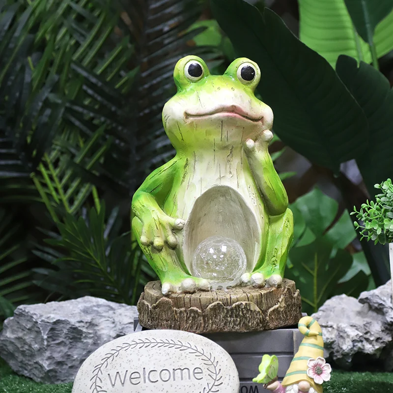 Redeco Wholesale Smoking Gnome Magnesia Crafts LED Solar Fashion Gnome Christmas Decorations Magnesium oxide Crafts