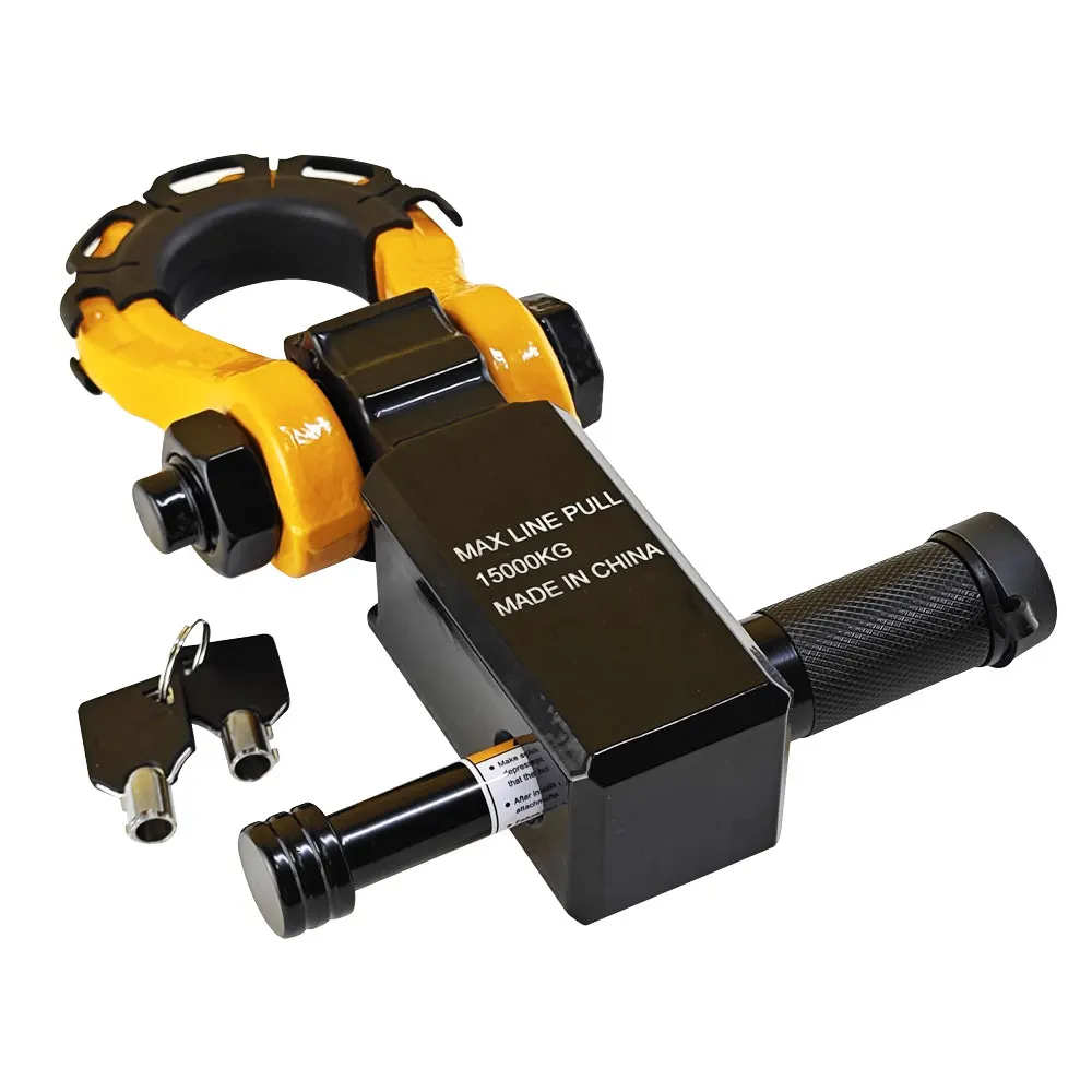 Trailer Tow Hitch Shackle Bracket 2 inch Receiver 3/4 inch 22000 lb Recovery Bow Shackle