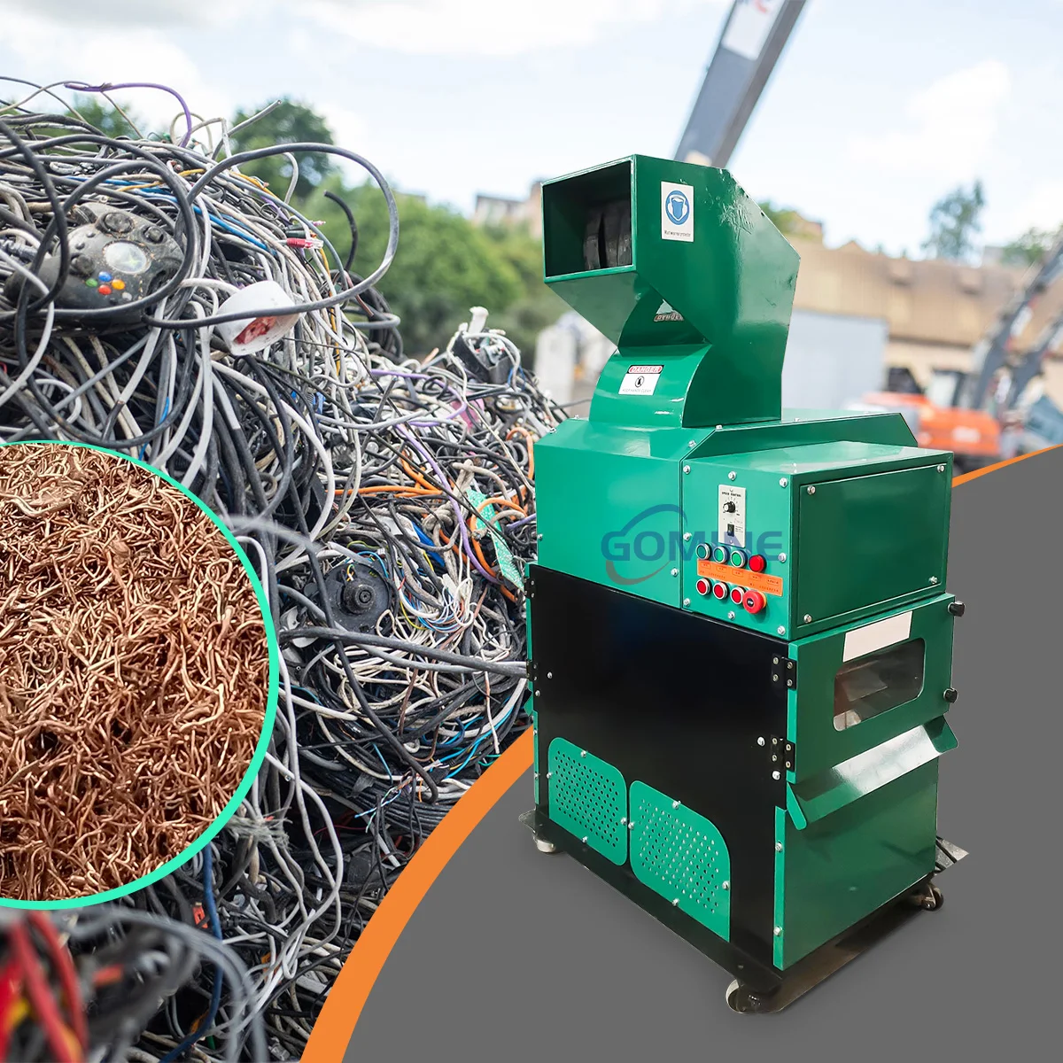Fast Delivery Small Copper Wire Granulator Machine Single Phase Mini Copper Cable Wire Granulator Recycling Machine for Home Use