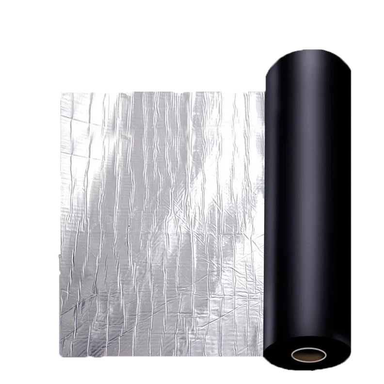 Self Adhesive Waterproof Membrane  Modern Apartment Support 5 Years Black, Silver Aluminum Foil Ect Pallet Bitumen 20m 1m