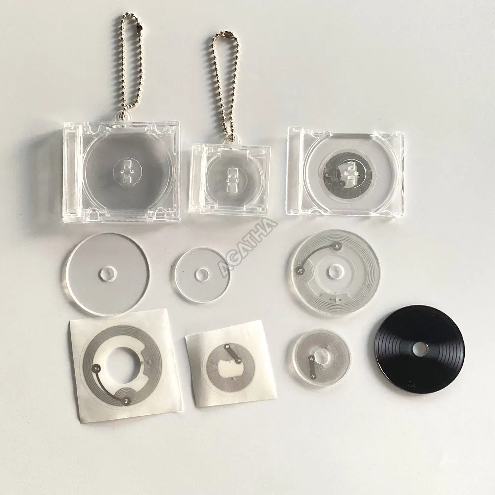 personalized music jewel sublimation wholesale album keyring key chain nfc custom acrylic diy case mini cd keychain blank