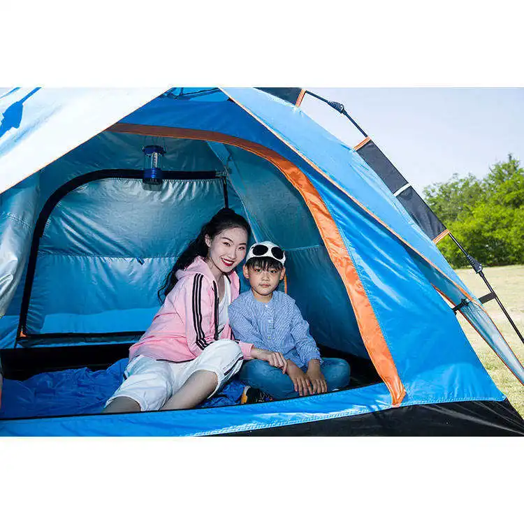3-4 People Fully Automatic Family Hiking Shelter Pop Up Outdoor Instant Setup Portable Camping Tent