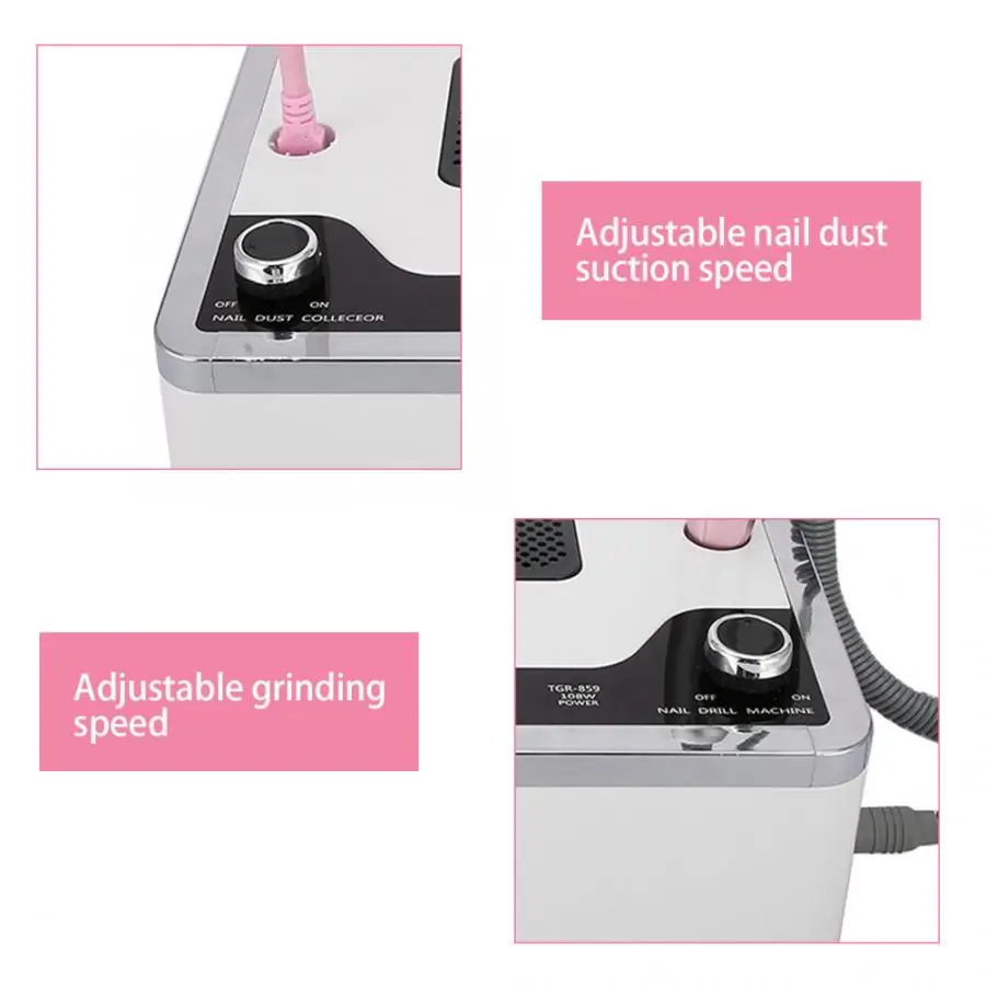 Multifunction Manicure Pedicure Nail Drill Tools Pro Beauty Electronic Plastic Feature Material E File 30S 60S 90S UV Gel Lamp