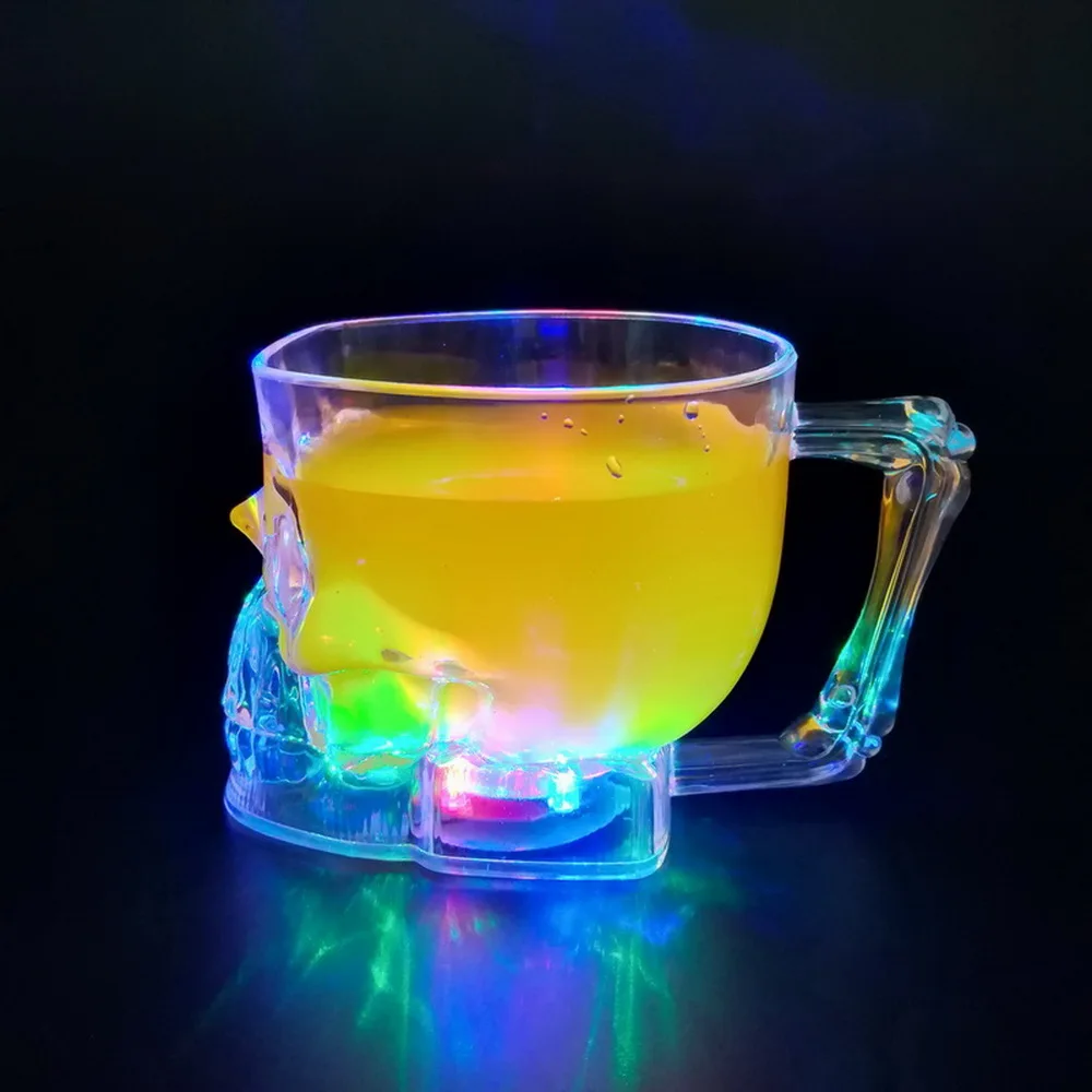 Plastic 14 oz Light up drinking tumbler Party Rainbow color Whiskey Led lighting Drinking Pilsner Food grade
