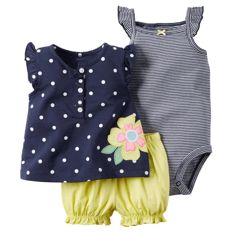 
Summer sleeveless bag fart clothing female baby cotton romper clothes 