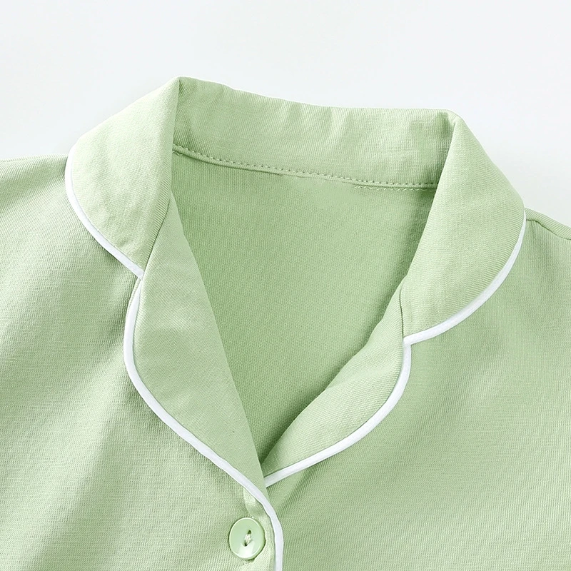 New Design Kids 100% Cotton Jumpsuit sleepwear Toddler Baby Boys Girls Short Sleeve Plain romper Pajamas Mommy and Me Pajamas