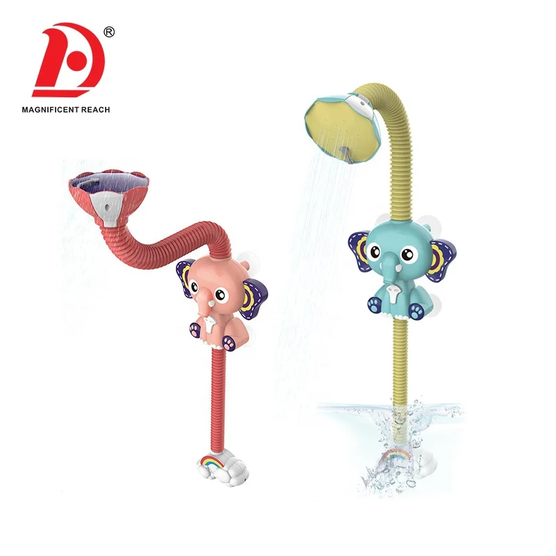 HUADA 2021 NEW Kids Funny Water Spray Game Electric Bath Tub Shower Toy Baby Elephant Sprinkler Bath Toy
