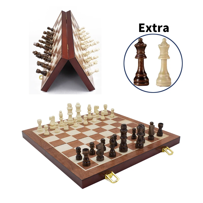 Good Quality Wooden  Chess Game  With Rope Wooden 2023 Agreat Multiplayer Magnet Chess Board  Gam