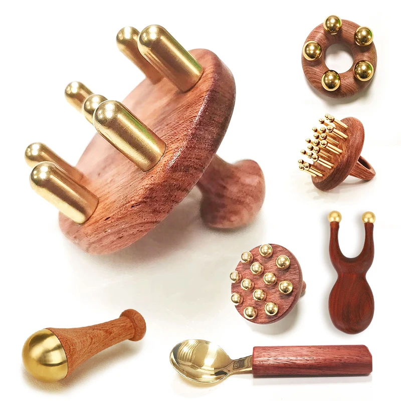 top products 2024 promote blood flow and deep scalp massage scraping tools gua sha comb set massage brush