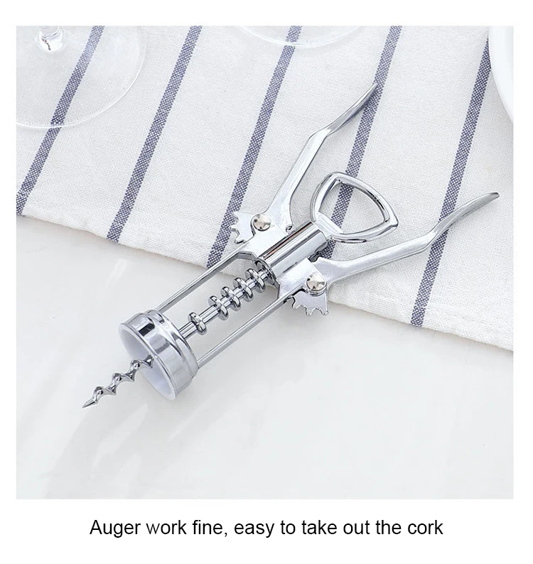 Wholesale Multifunction Zinc Alloy Corkscrew Small Size Beer Wine Bottle Opener