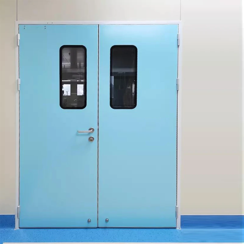 GMP Swing Stainless Steel Hospital Cleanroom Door Clean Swing Door For Pharmacy Hospital Lab