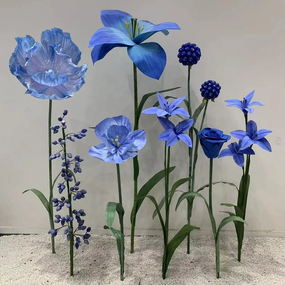 E232 Hot Giant Poppy Artificial Flowers Wedding Decoration Festival Supplies Party Shopping Mall Photo Props Window Display Gift
