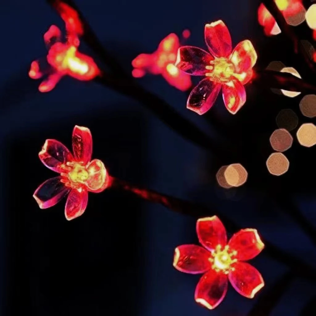 LED cherry blossom bonsai tree lamp 60cm 90 red LED fairy lamp