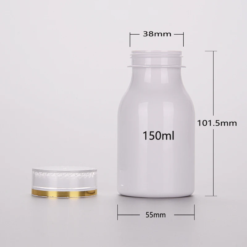 Tablet Pill Filling Counting Bottling Machine 150ml 5oz Plastic Pill Bottles With Customized Label From Customer And Screw Cap