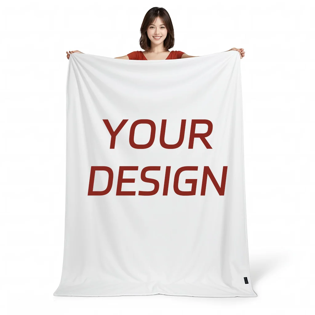 Custom Wholesale Price Printing Microfiber Winter King Size Heavy Sherpa Fleece Throw Blanket