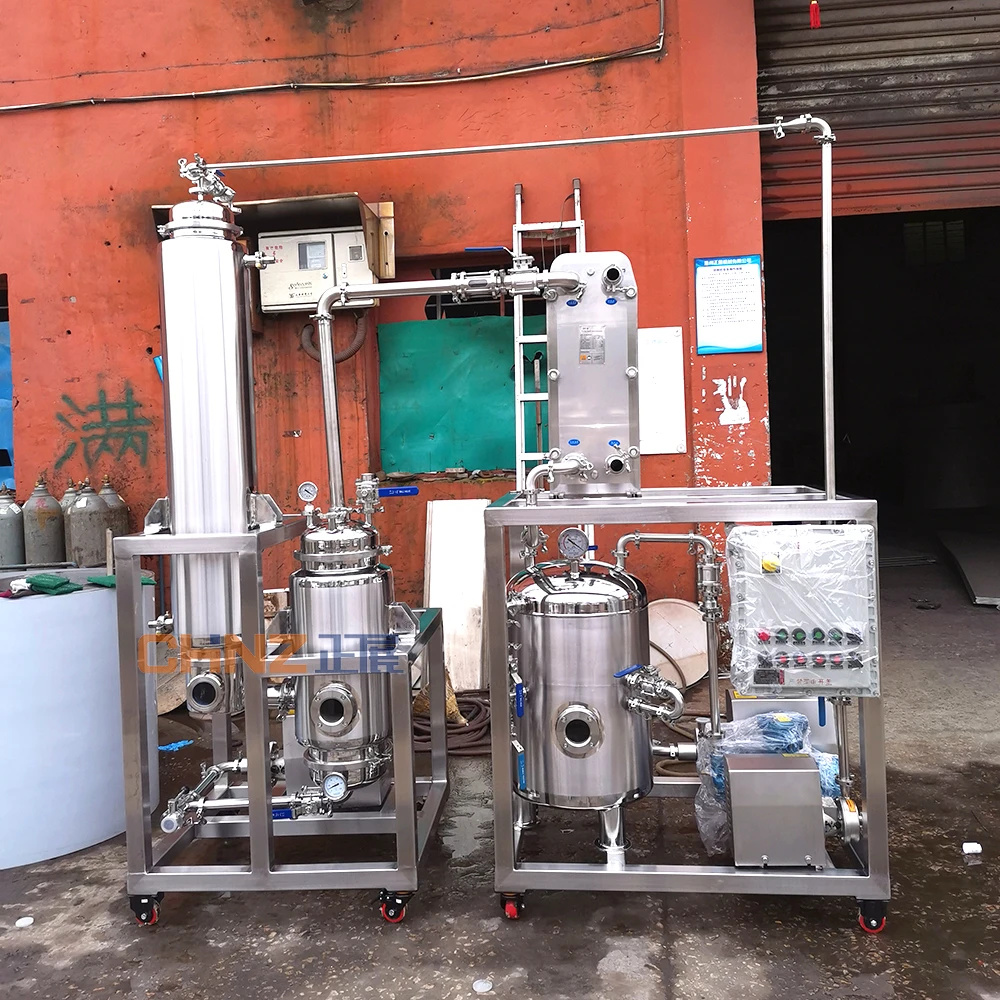 Falling film extraction evaporator with plant condenser for sugar industry fruit juice equipment factory price