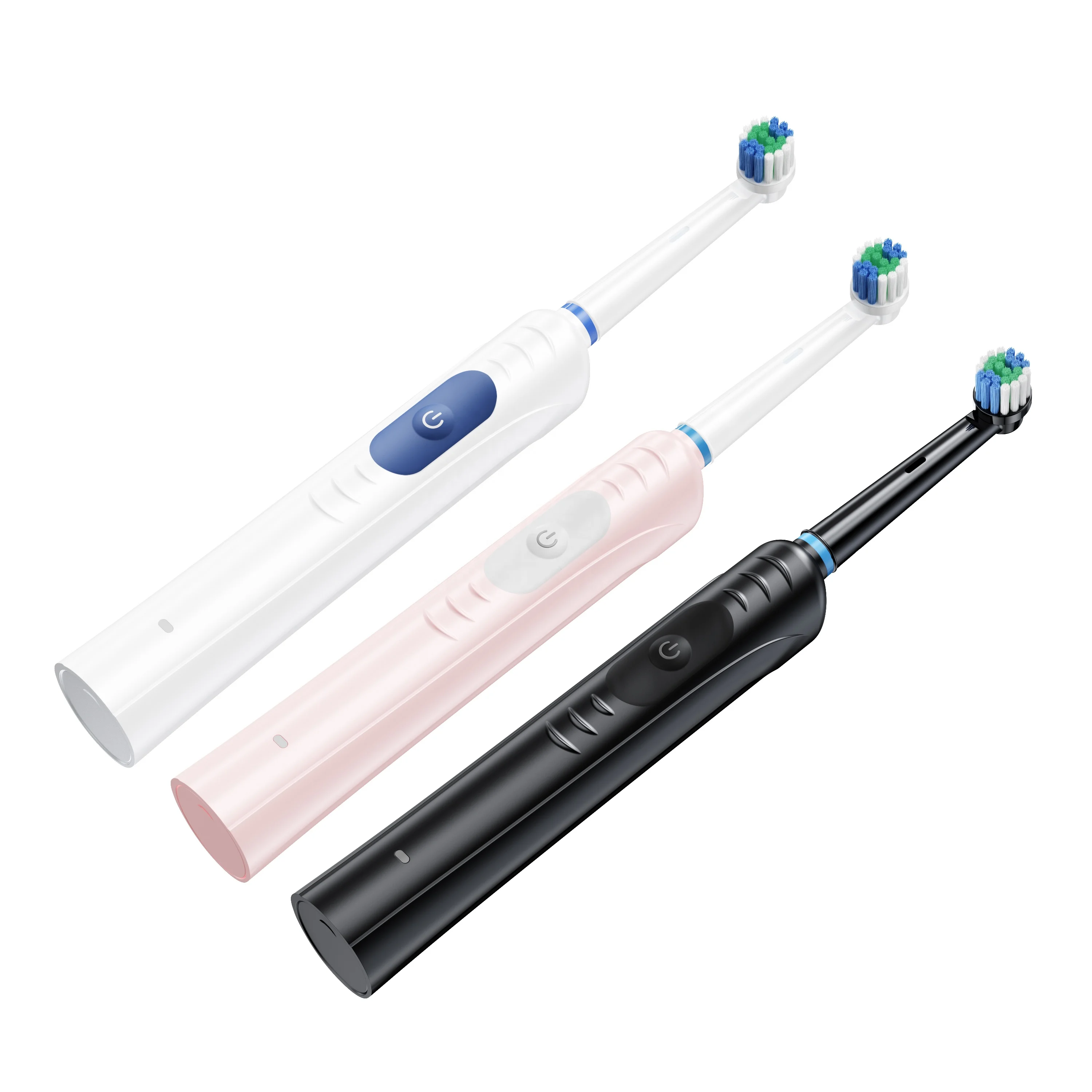 Oscillating round head rotating electrical tooth brush with4pcs brush heads custom friendly rotary electric toothbrush