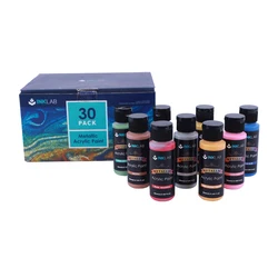 2021 Amazon Hot Sell 30/24/18 Pack 60ml Water-based Metallic Artists  Acrylic Paint Set