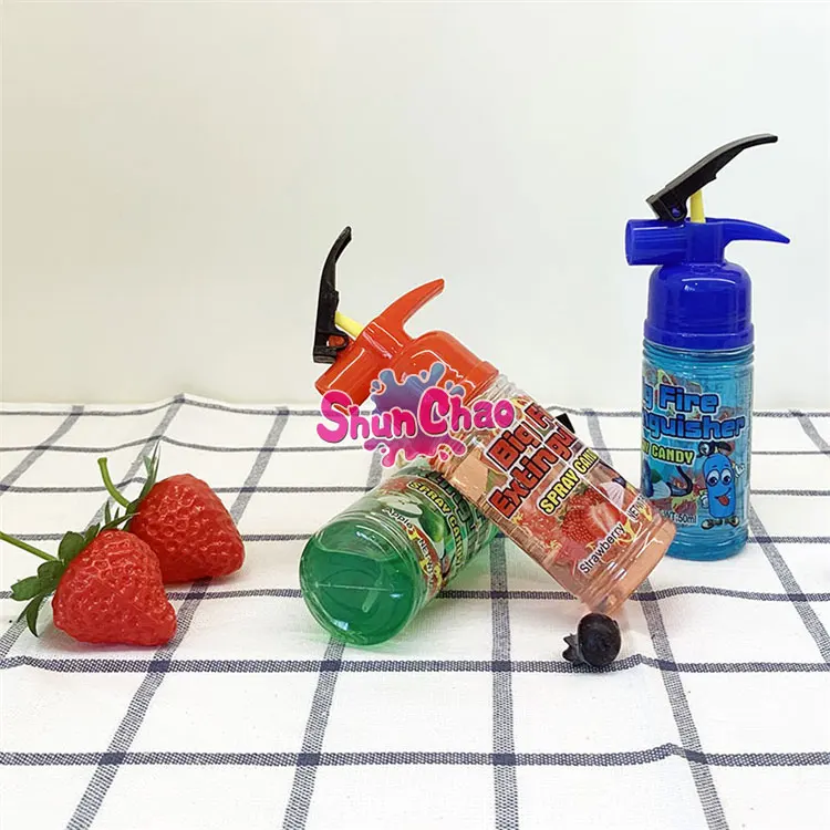  Cheap Price Children Kids Sweets Extinguisher Shape Liquid Spray Candy From Chinese