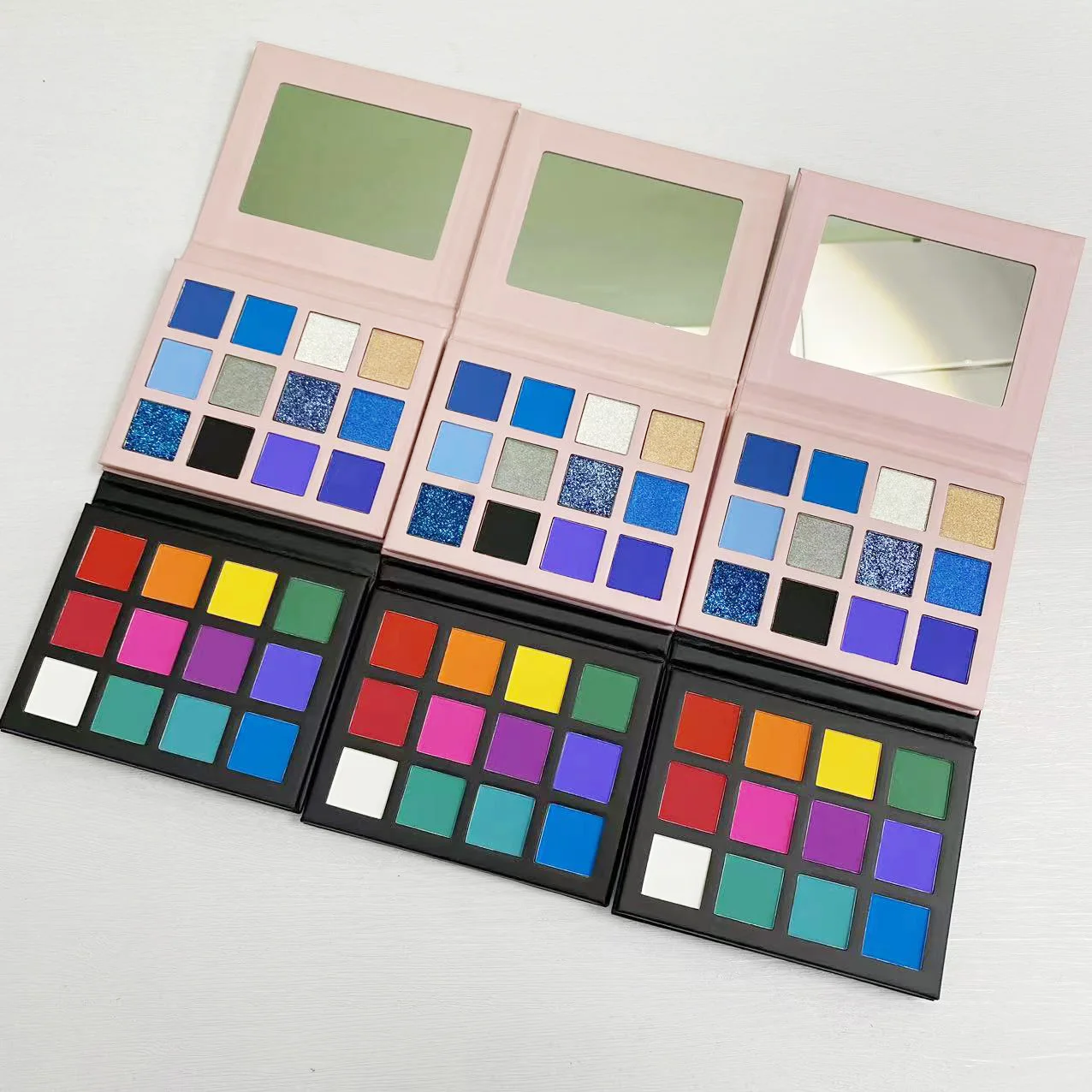 Custom Your Own Brand DIY 9 Colors Matte Vegan Eye Shadow Private Label Round Shimmer Makeup Eyeshadow Palette