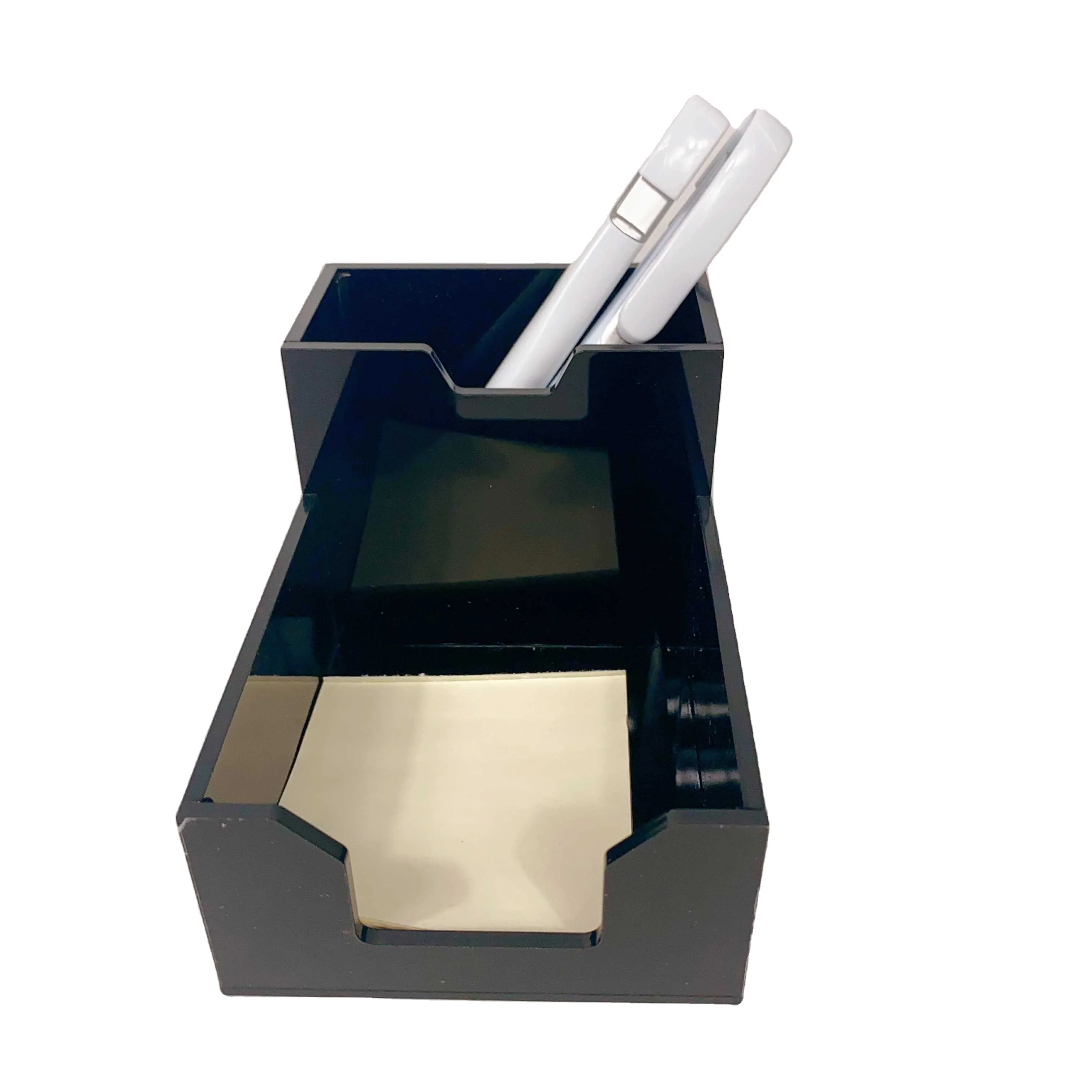 Custom Logo Size Shape Plastic Acrylic Office Desk Pen Holder Box