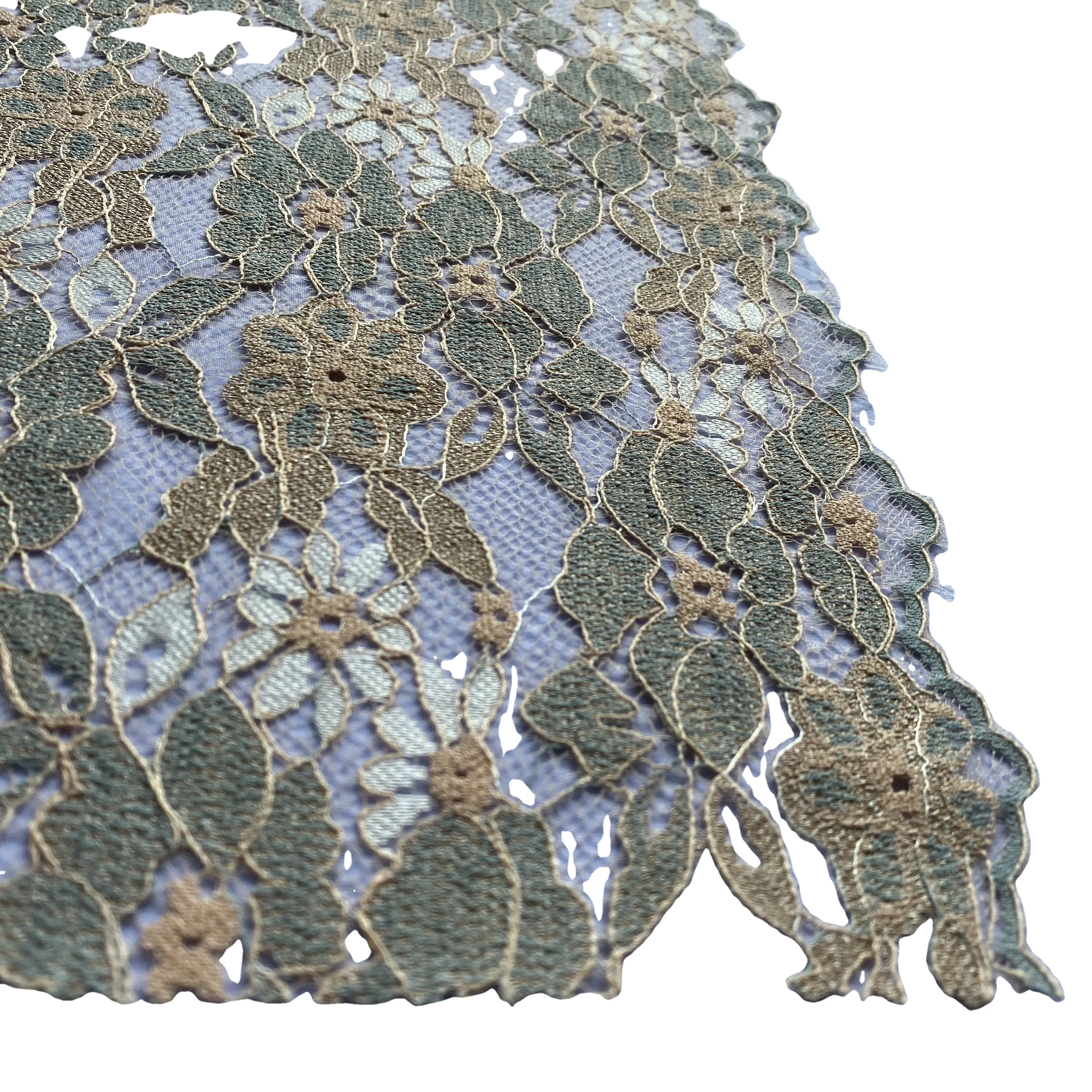 Оптовая продажа розовая кружевная ткань с вышивкой Высококачественная блестящая свадебное платье