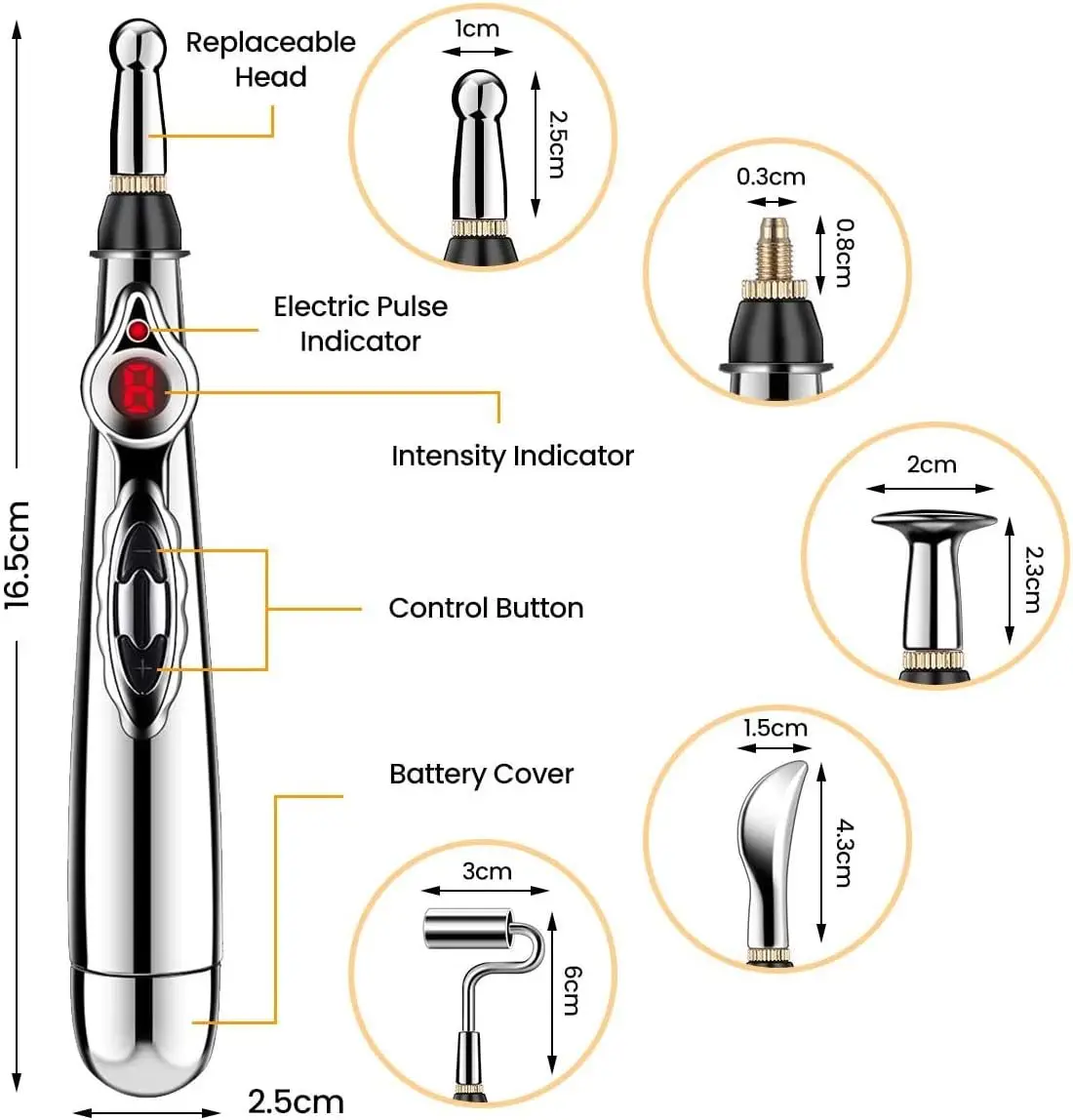 Meridian Pen Massage Automatic Acupoint-Finding Electric Pulse Acupuncture Pen Analgesic Massage Stick