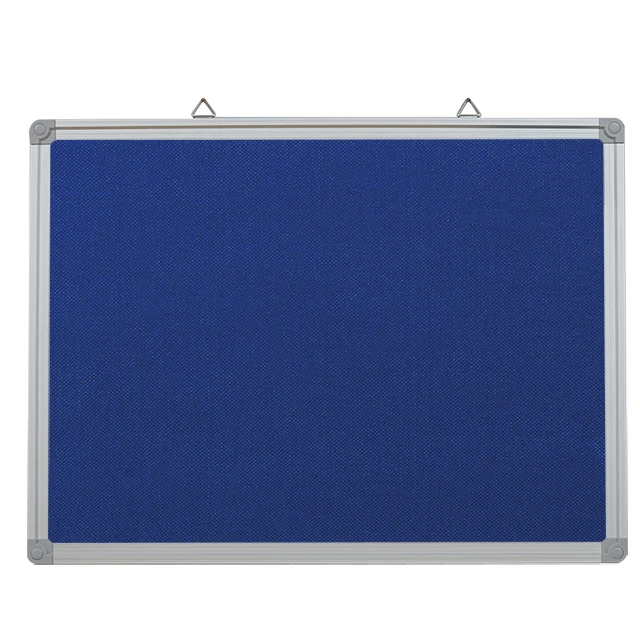 Aluminium Frame Decorative Fabric Notice Letter Board Felt Bulletin Pins Boards Blue