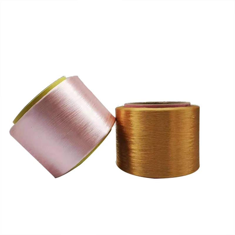 FDY 150D/48F dope Dyed Bright Polyester Filament Yarn  for knitting woven label