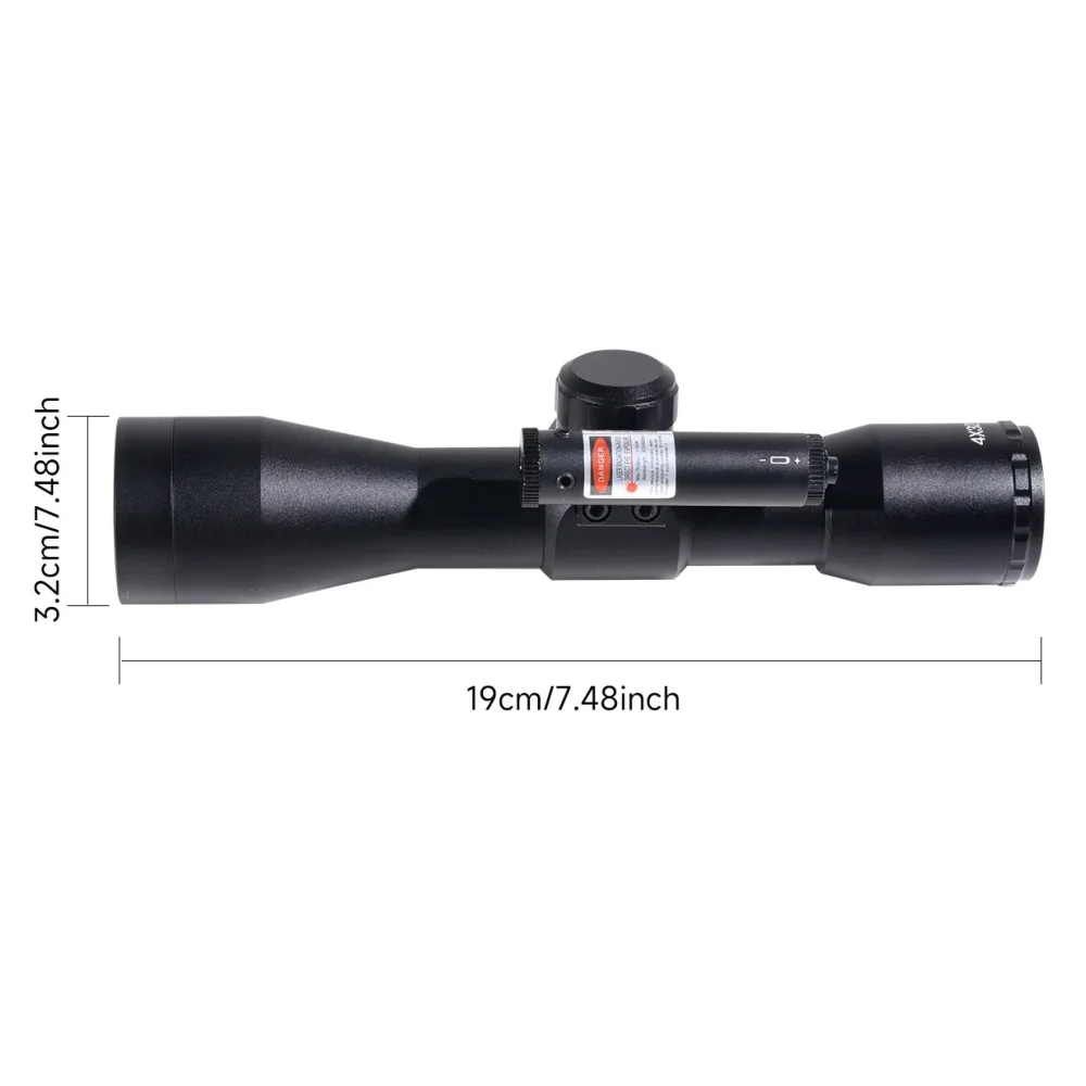 4X32 Optical Sight with Laser Tactical Combination Sight Adjustable Crosshair Outdoor Hunting Sight