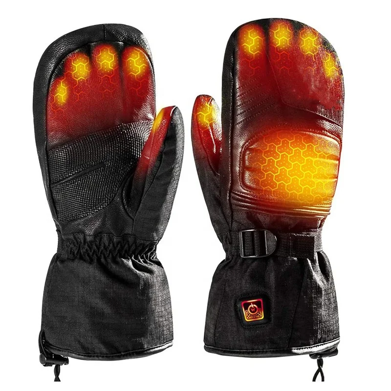 Winter Ski Touch Screen Windproof Heated Full Finger Motorcycle Bike Bicycle Cycling Gloves