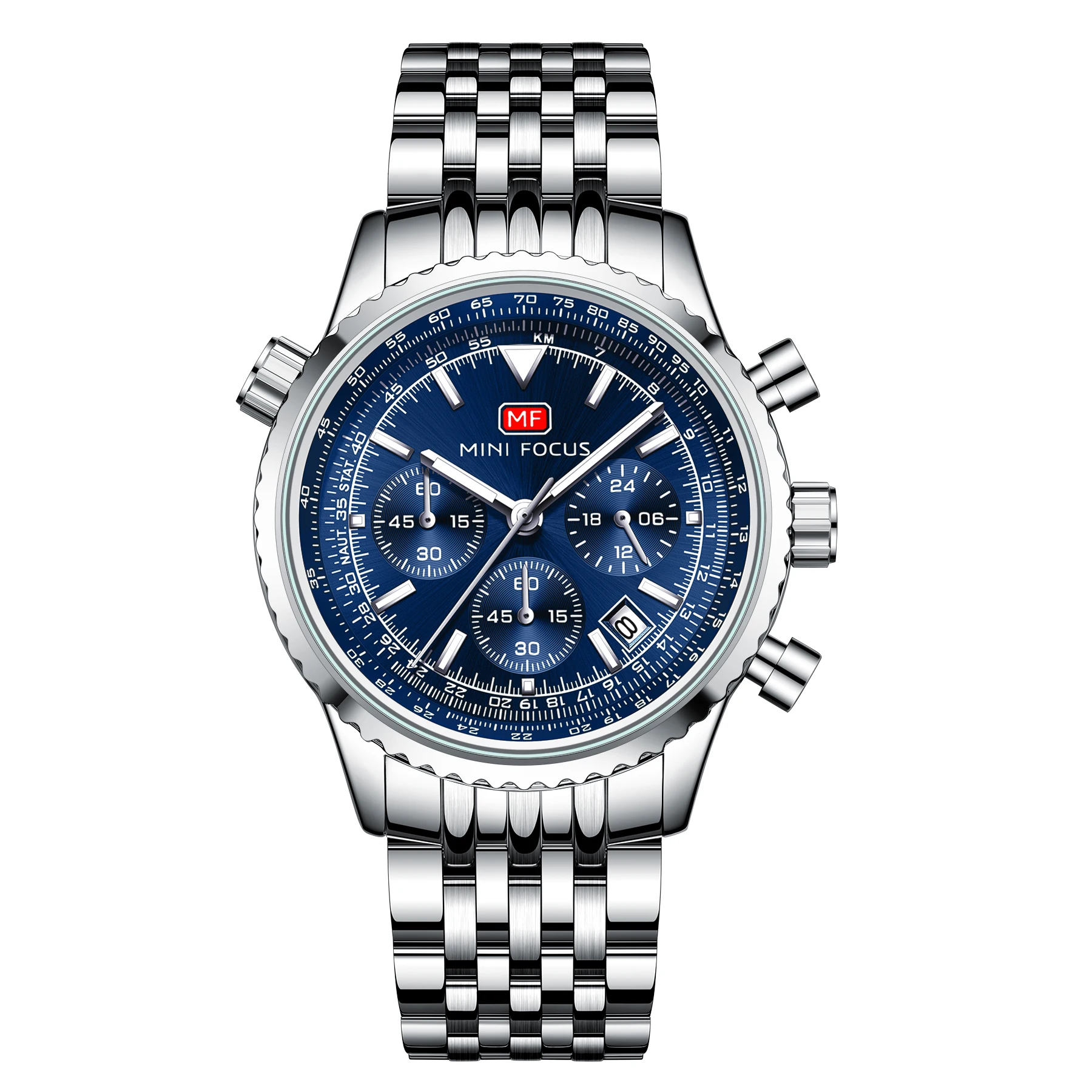 Mini focus MF0463G new design watch for man metal bracelet quartz male watches luxury reloj hombre 2022