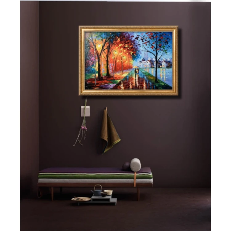 The best and cheapest forest landscape hand-painted texture artist Leonid artwork oil painting