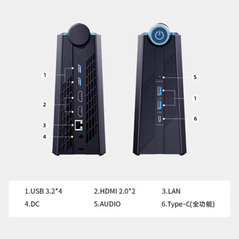 AOC Mini Mini Host MOSSM9 AMD Ruilong R9 5900HX Eight Core Office Home Game Mini Case Portable HTPC Desktop Computer