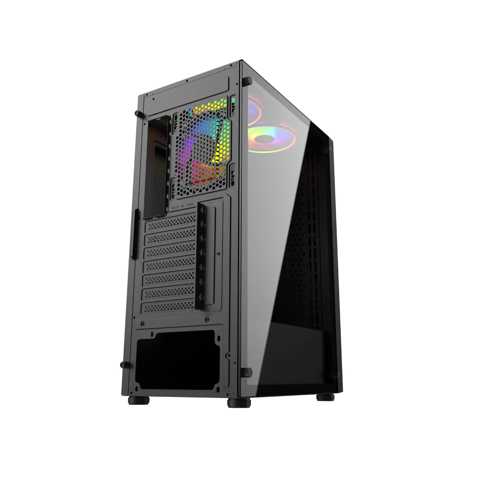 OEM/ODM desktop computer case custom logo cool rbg fan wholesale gaming pc case