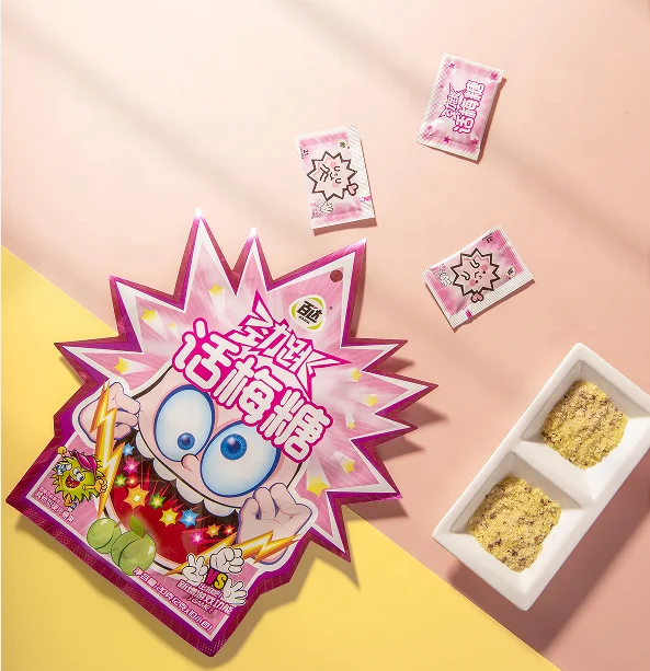 2023 new Southeast Asian flavor candy Baida Bulk High quality Popping Candy with Plum Flavor