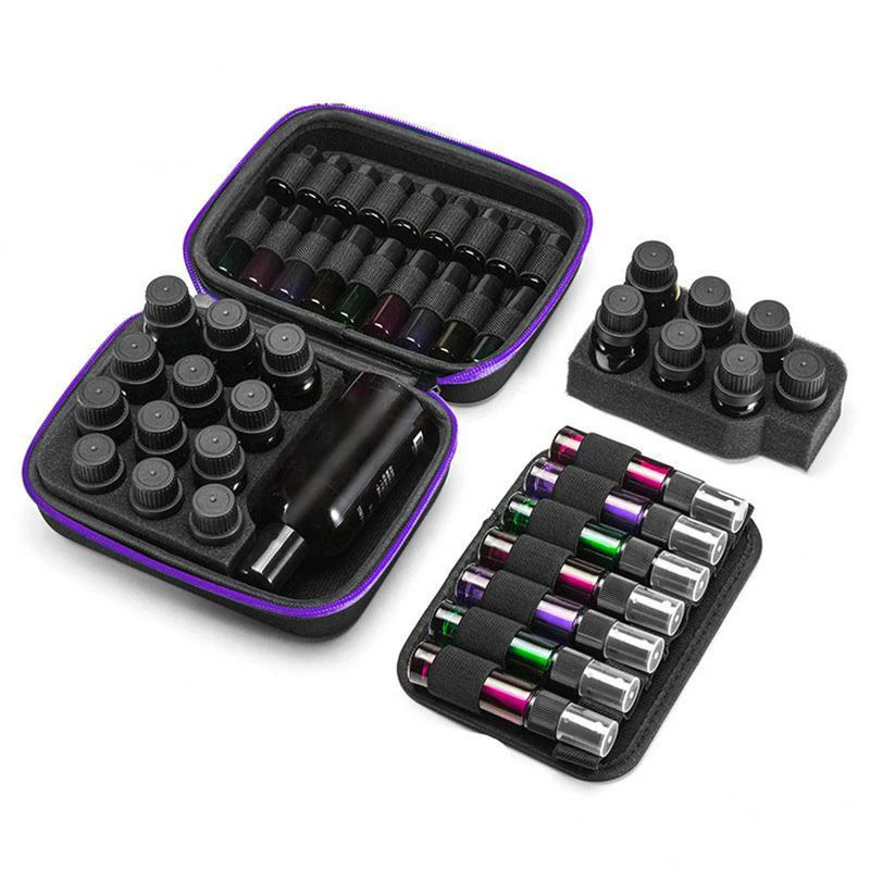 Travel Portable Essential Oil Cosmetic Bags EVA Essential Oil Bottle Display Box Women Perfume Tote Bag