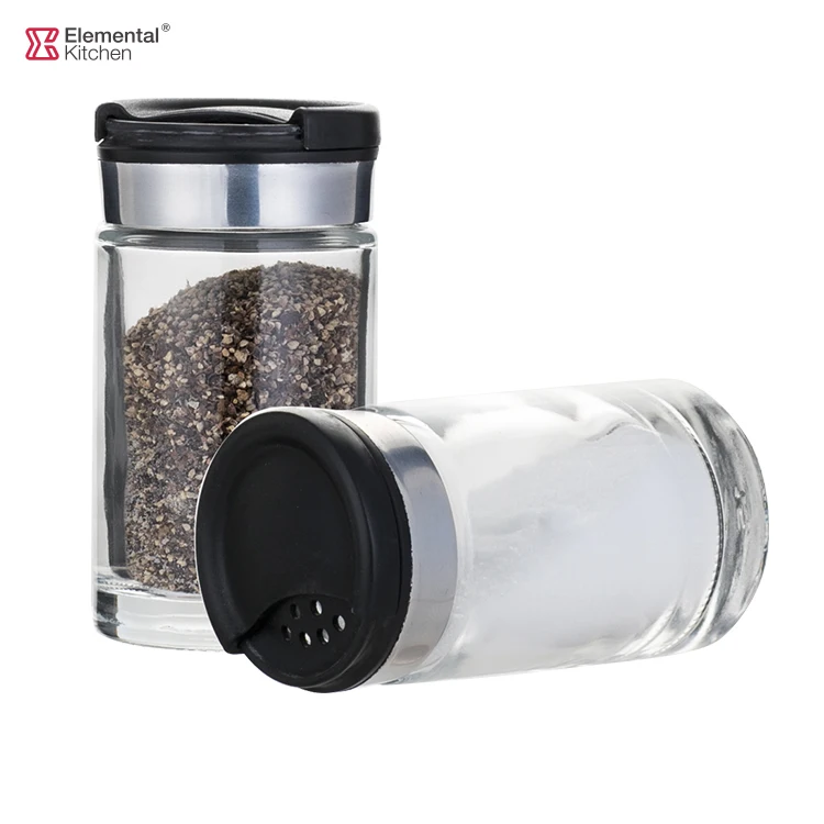 kitchen accessorie modern luxury condiment glass bottle stand with spices packaging container salt can jar porcelain set