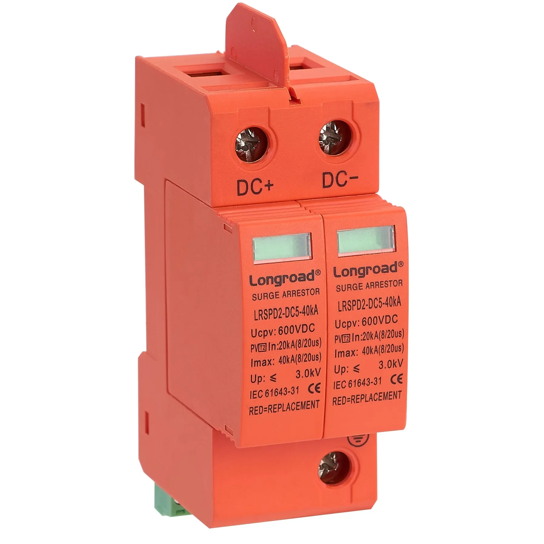 2P 1000V DC SPD for solar pv surge protection AC SPD Surge Protective Device for Solar PV system Surge Voltage