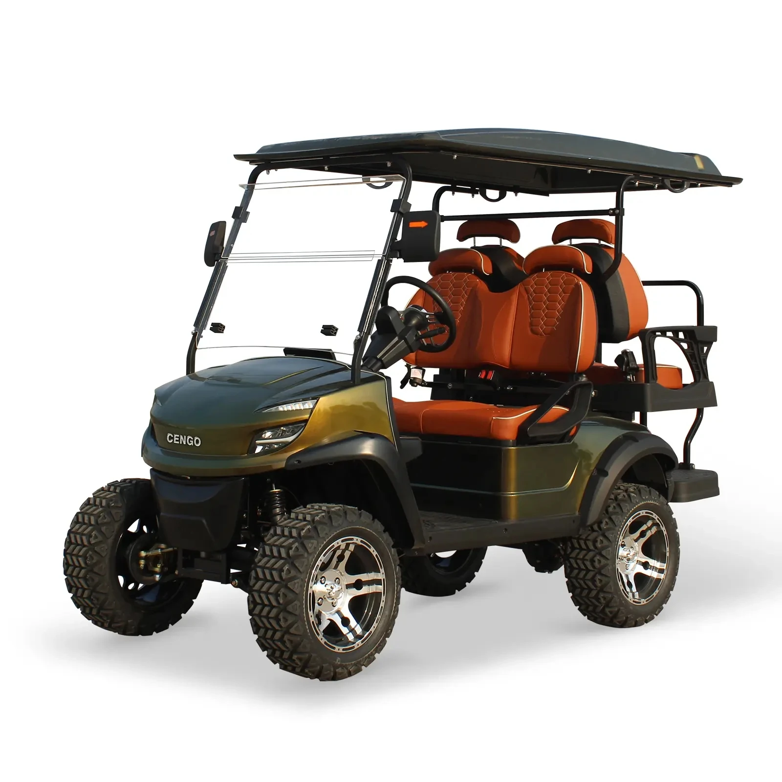 Buggy Battery Operated Lead Acid Blue Customized Front Bumper 2 Seater Electric Golf Carts customizable 4 Stroke Engine