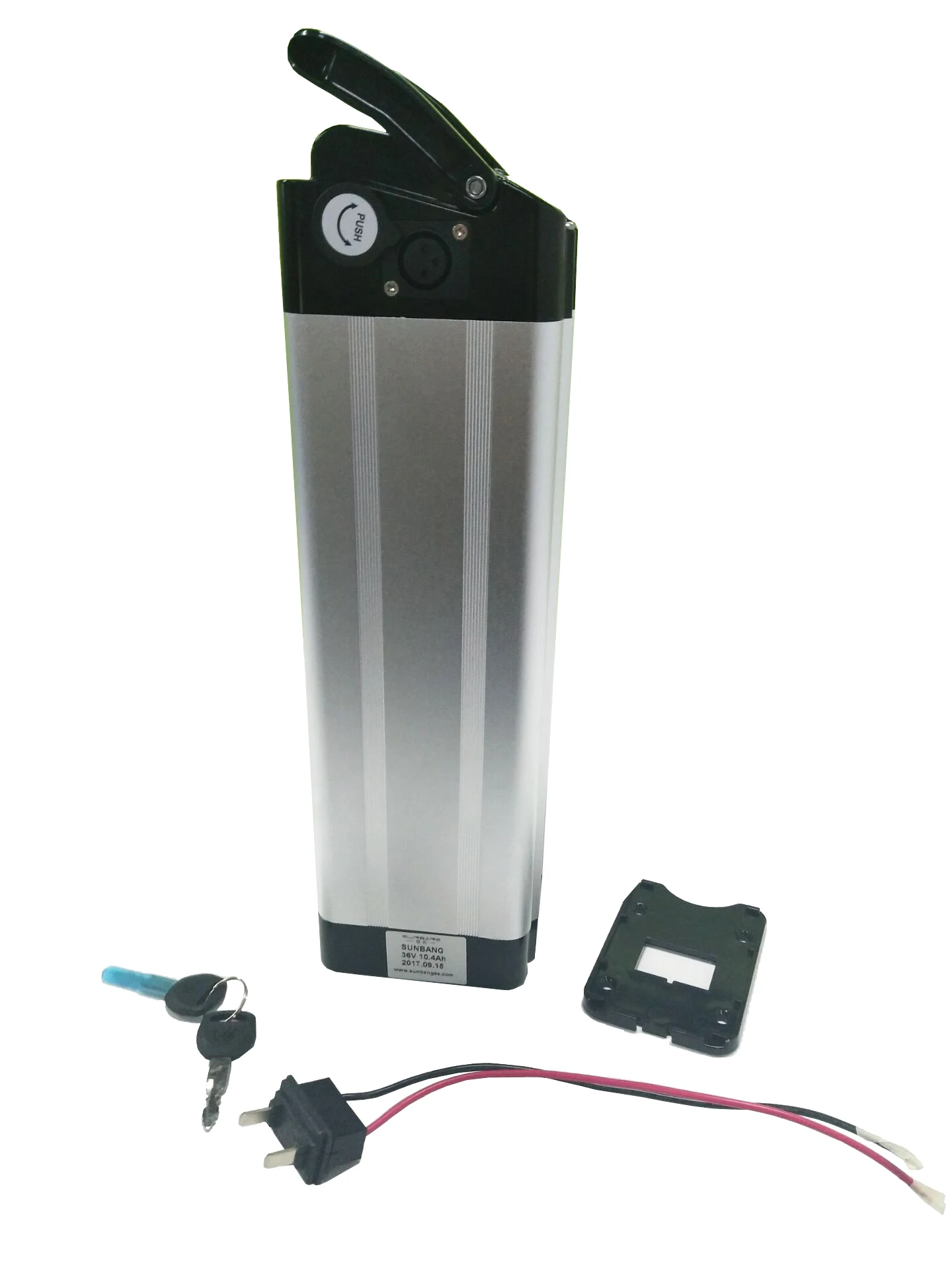 
Deep cycle life silver fish shell rechargeable 36v 10ah electric bike li ion battery with BMS 