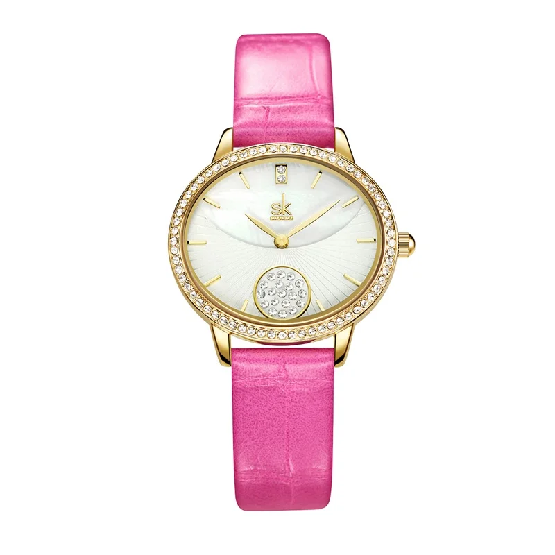 SHENGKE Unique remarkable charming women trendy watch shine diamond glitter young brand design daily casual classic women watch