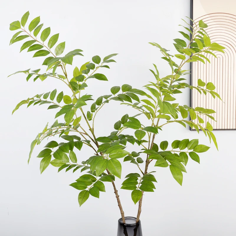 Прямая поставка с завода искусственная груша Toona Sinensis Пластиковая Зеленая ветка для домашнего офиса комнатная уличная Декорация