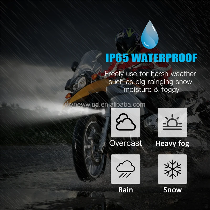 NEWWIND светодиодная фара для мотоцикла, 6 высокоярких бусин, аксессуары для системы дальнего и ближнего света, горячая Распродажа, двойные цвета