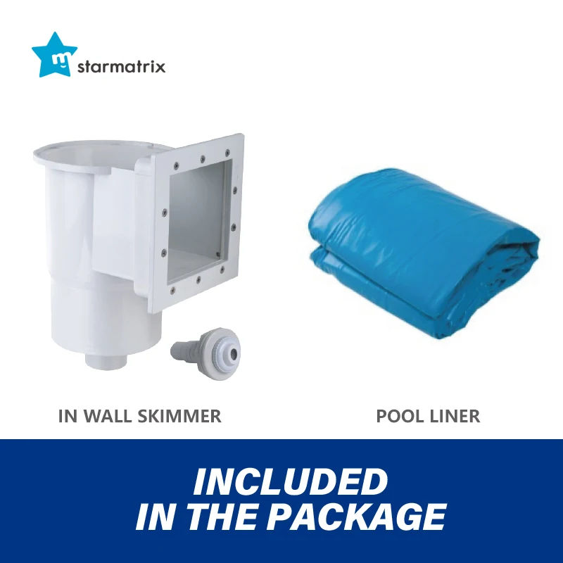 starmatrix psp493612b/bw 20 foot above ground pool resin steel wall pool