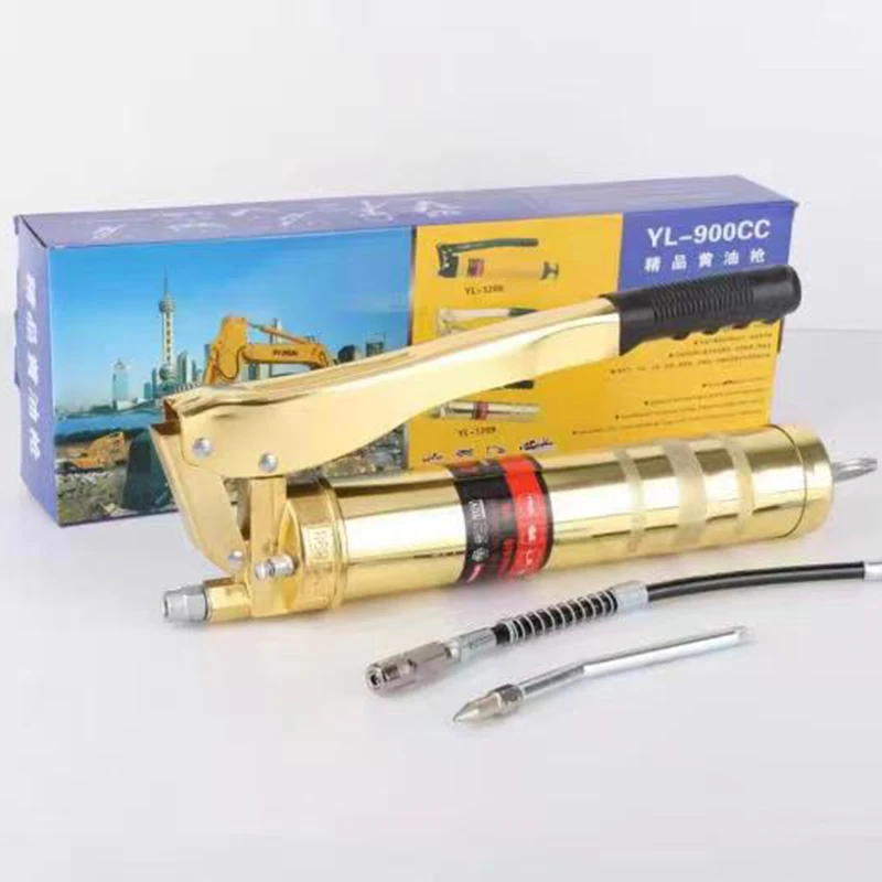 Factory direct Hand Grease Gun 900CC High Pressure Heavy Duty Lever Manual Grease Pump Oil Filling Gun special repair