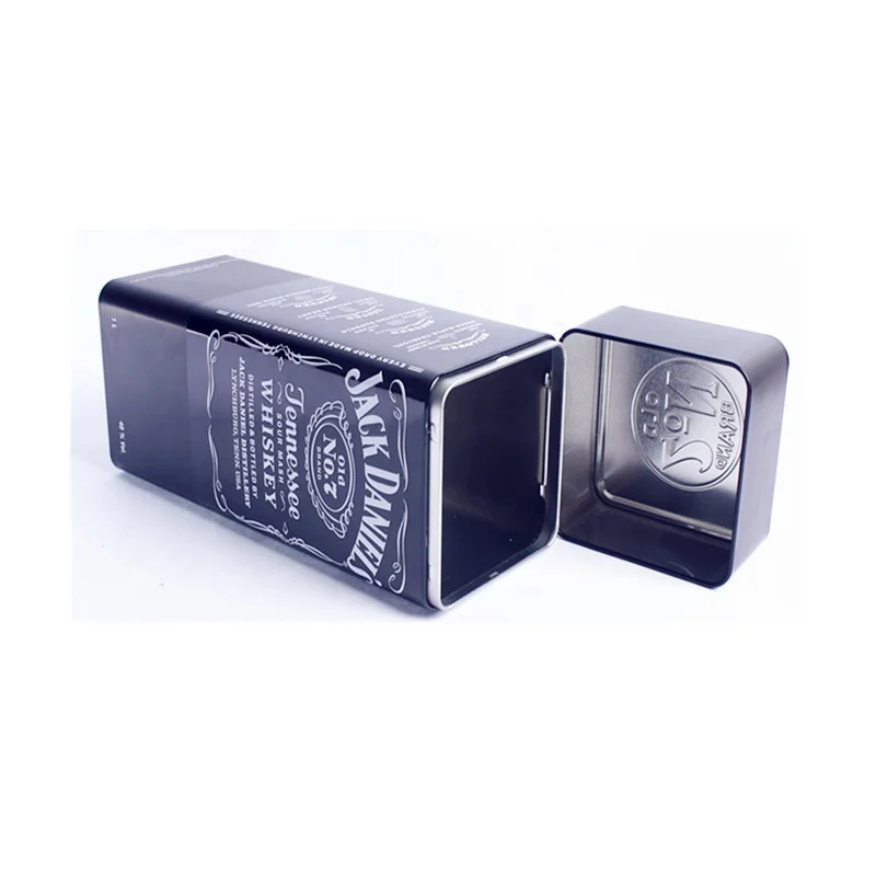 Пустой металлический контейнер для виски винтажный бутылок квадратная форма жестяная коробка глубокого